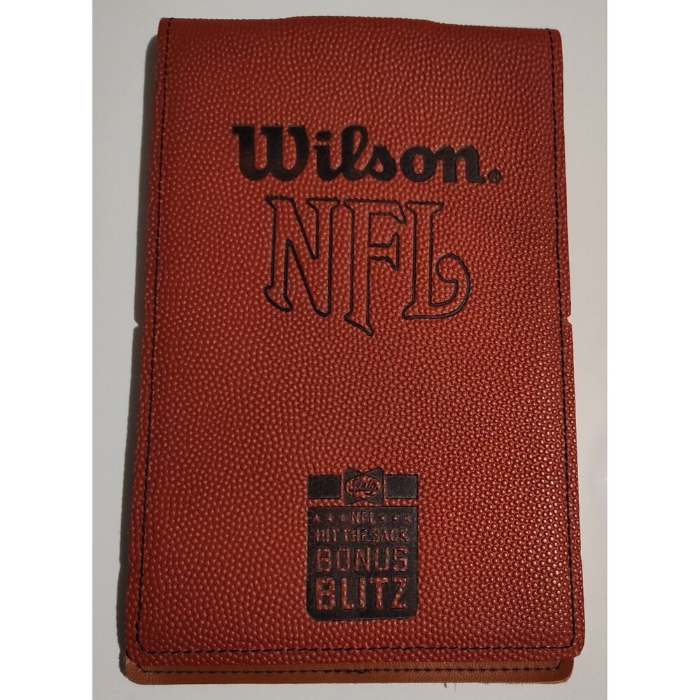 NFL Wilson Leather Portfolio NOTE PAD HOLDER Basketball Sport Game Store Coach